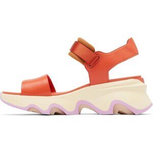 Sorel Cream and Orange Sandals with Chunky Platform Sole NWT & Box